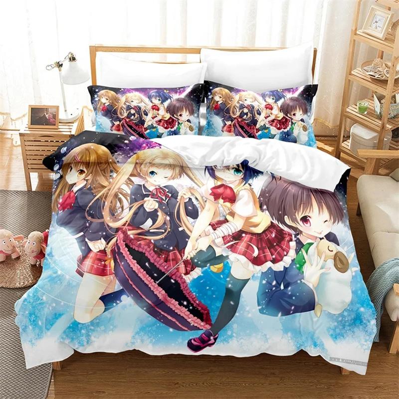 Аниме Любовь Chunibyo & Другие заблуждения Rikka Комплект постельного белья для мальчиков и девочек Twin Queen Size Пододеяльник Наволочка Кровать для детей и взрослых