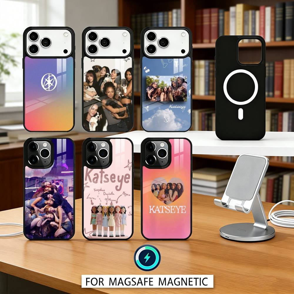 T-Trendy Hot Music K-KATSEYE Phone Case For iPhone 17,16,15,14,13,12,Pro,Max For Magsafe Magnetic Wireless Charging