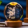 3D Кристальный шар-ночник со созвездиями, лазерная гравировка, подарок на день рождения, стеклянная сфера, украшение для дома и рабочего стола с деревянной USB-подставкой