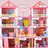 Миниатюрная мебель Набор для кукольного домика 3D Сборка кукольного домика Креативный DIY Замок мечты принцессы Дети