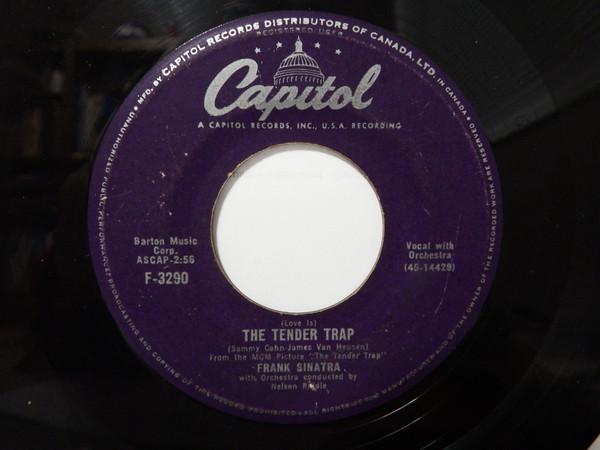 7inch Record FRANK SINATRA - (Love Is) The Tender Trap / Weep T F3290 Capitol Records 1955 Canada Jazz Used