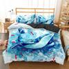 Dolphin Duvet Cover Set 3D Fish In Blue Sea Cute Animals Queen King Twin Full Size Bedding Set For Kids Boy Girl Comforter Cover