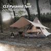 CLS 3-4 Person Indian Pyramid Outdoor Tent - Windproof, Rainproof, UV Protected, Folding Canopy for Camping