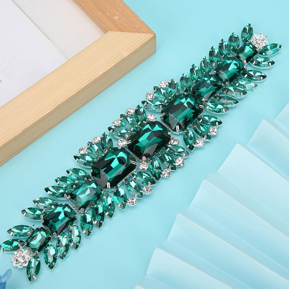 2pcs Close Chain Rhinestone Chain Trim Rhinestones Trims Sparkly Rhinestone Applique Clothing DIY