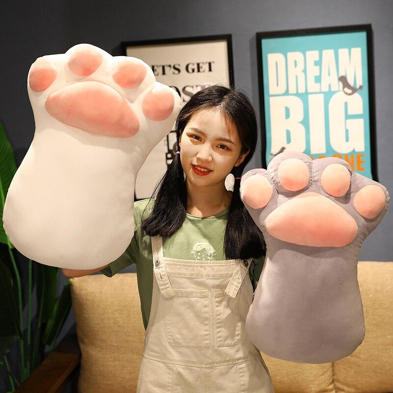 Забавная плюшевая подушка в виде пухлой медвежьей лапы, мягкая имитация лап плюшевого мишки, игрушки с одеялом, куклы, кавайный подарок