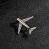 Trendy Men's High-End Airplane Brooch Pin for Suits