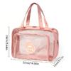 Wet and Dry Separation Toiletry Storage Pouch Large Capacity Clear Toiletry Case  Women