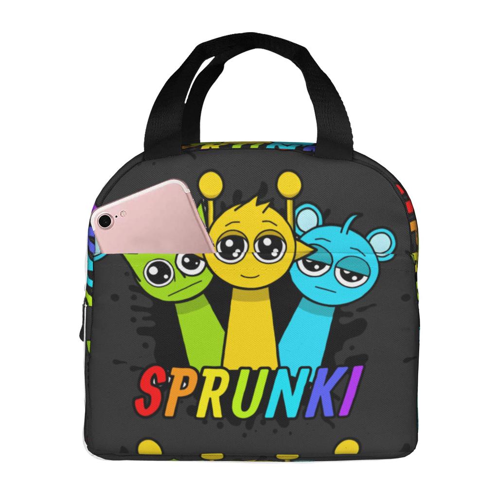 Индивидуальные термосумки S-Sprunkies для обеда для женщин и мужчин Музыка Игра Портативный термосумка-охладитель Ланч-бокс Работа Школа Путешествия