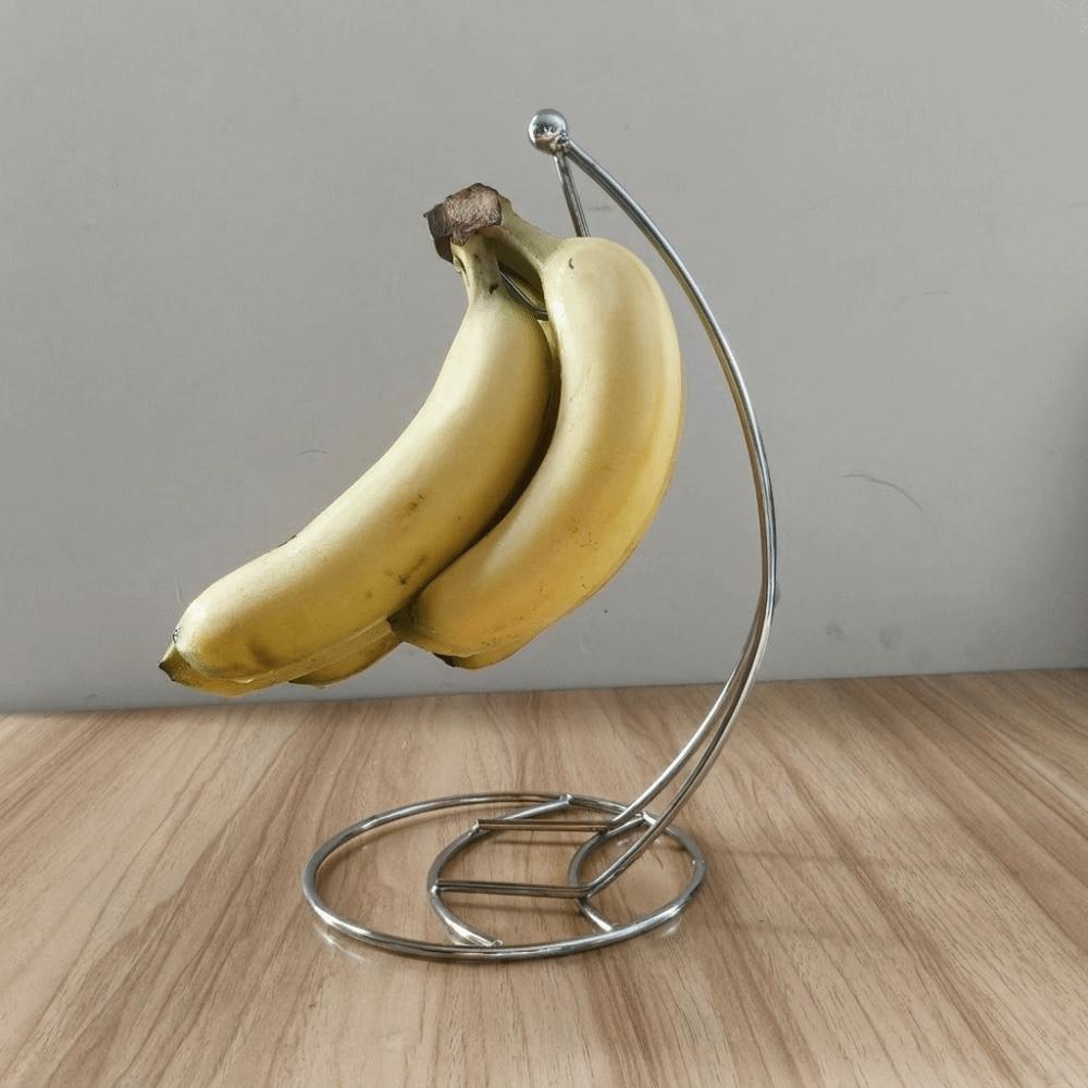with Base Metal Banana Rack Stable Stand Fruit Display Hanger Creative Banana Holder Living Room