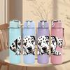 1PC Dalmatian Dog Portrait Graphic,750ml Color Plastic Sports Water Bottle,Leakproof Flip Straw Lid,Suitable for Sports Office Home Use
