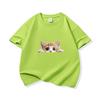 Kids Cotton T Shirt Peeking Orange Kitten Cat Print Crew Neck Short Sleeve Tee Casual Breathable Boys Girls Summer Tops