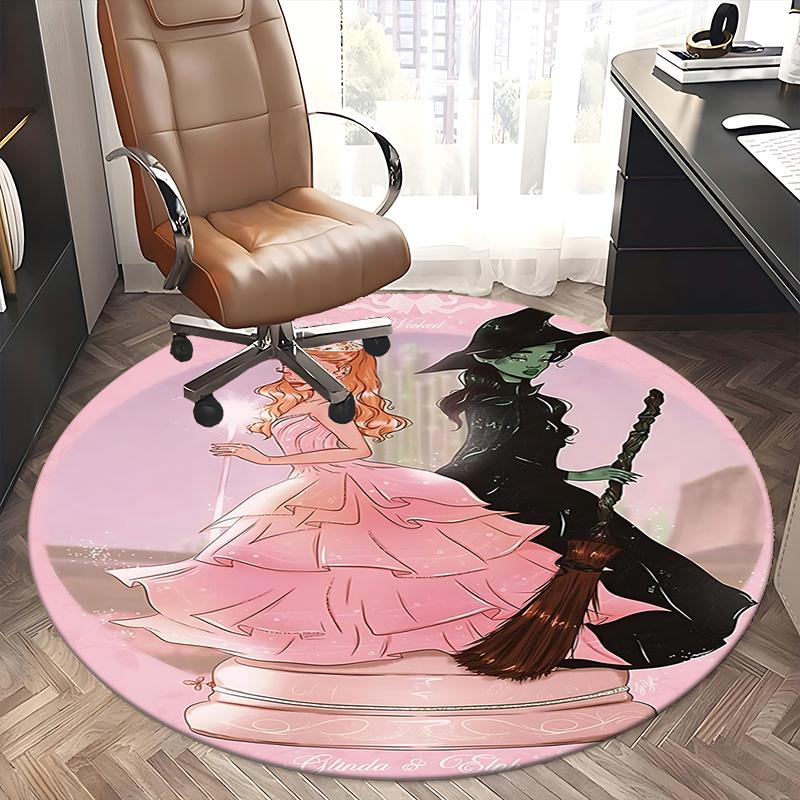Glinda,Elphaba Chair mat Round Rug Office carpet, Non slip, Suitable for Living Rooms, Bedrooms,Decor1205940a