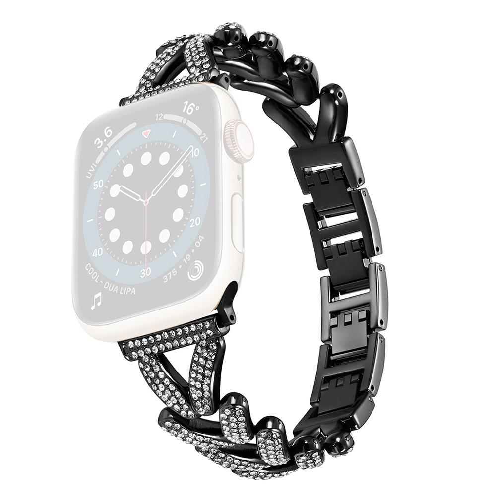 KALEBOL Zinc Alloy Strap for Apple Watch Ultra 3 2 1 49mm/Series 11 10 46mm/9 8 7 45mm/SE3 SE2 SE 6 5 4 44mm/3 2 1 42mm Watch Band Rhinestone Decor