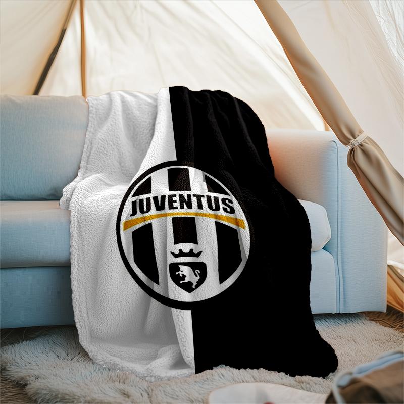 1PC Juventus Football Club Printed Soft Flannel Blanket Throw for Adult Bedroom Living Room Sofa Camping Travel Fan gifts Christmas Gifts