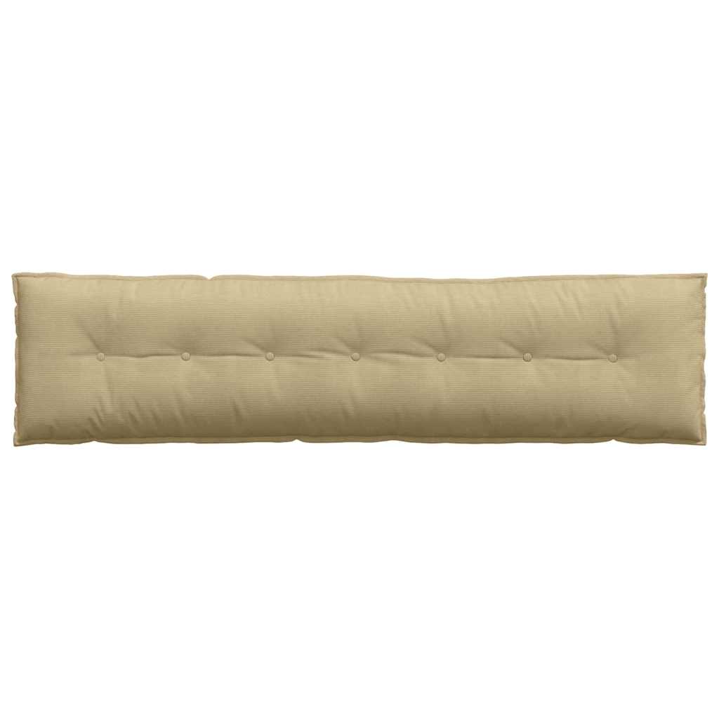 Back Cushion Gray Green 200 x 50 cm Cord Fabric