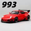 1:Масштаб 22 RWB 993 Z4 Модель автомобиля Игрушка Сплав Литье под давлением Звук Свет Двери открываются Складывающееся зеркало заднего вида Модели Игрушки Коллекционный предмет