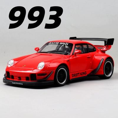 1:Масштаб 22 RWB 993 Z4 Модель автомобиля Игрушка Сплав Литье под давлением Звук Свет Двери открываются Складывающееся зеркало заднего вида Модели Игрушки Коллекционный предмет