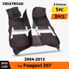 Автомобильные коврики для Peugeot 307 2004 2005-2007 2008 2009 2010 2011 2012 2013 Подножки Ковровое покрытие Аксессуары для интерьера