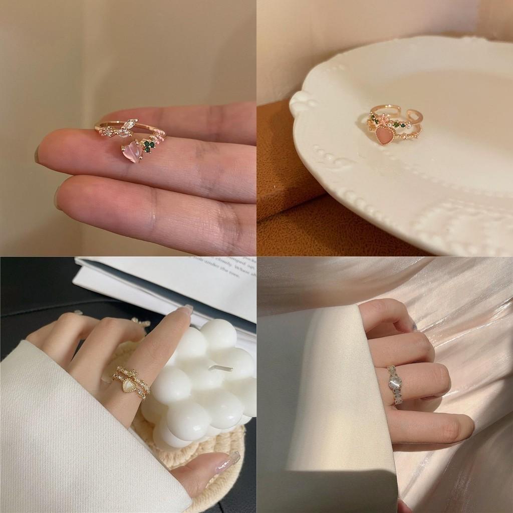 Shape Fashionable Heart Copper Ring For Women With Adjustable Fit And Unique Style