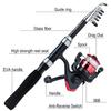 SOUGAYILANG Spinning Fishing Rod Reel Set Carbon Fiber Pole with Spinning Fishing Wheel for Freshwater Saltwater Fishing