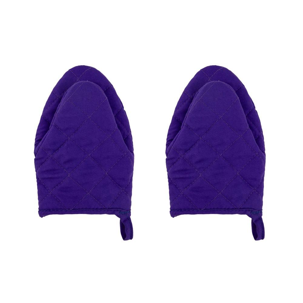 2PCS Hanging Microwave Gloves Non-Slip Grilling Mitts Multifunctional Antiscald Oven Mitts  BBQ