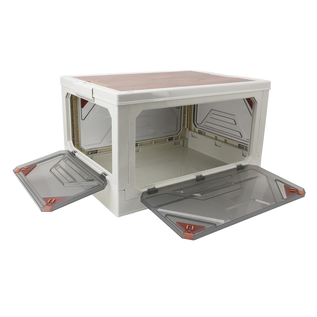 Складные штабелируемые контейнеры для хранения, многоцелевые пластиковые контейнеры для хранения большой емкости с крышками для Campin