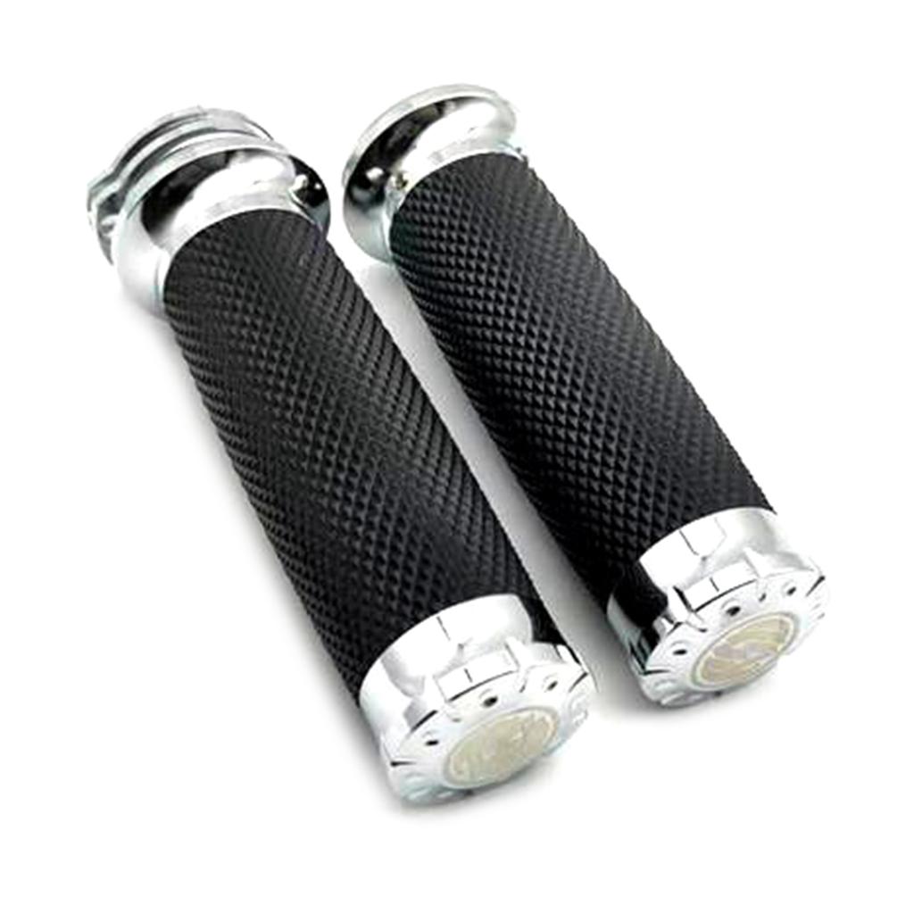 Retro Motorcycle Handlebar Grips Aluminum Alloy Hand Grips Lightweight for XL883 1200 Enhances Your Bike Vintage Charms