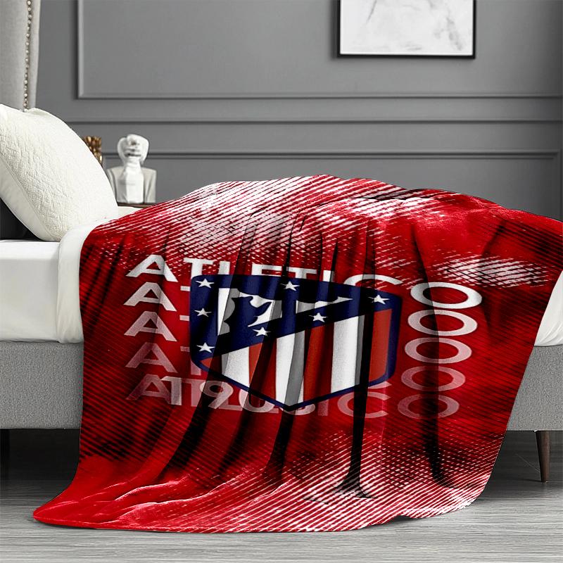 Atletico Madrid Print Blanket - Soft & Comfortable, for Bedroom, Travel, Sofa, Home Decoration - Birthday Christmas Gift for Friend