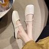 Французская сумка голова полутапочки женские для улицы весна и лето новые легкие с открытым верхом универсальные из мягкой кожи мюли туфли Мэри Джейн одинарные туфли