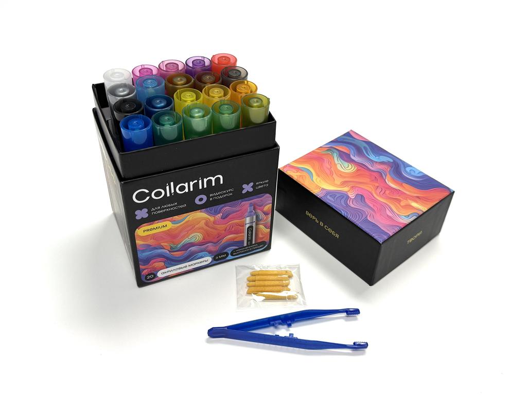 Premium Acrylic Paint Marker Set - 20 Colors (5 Metallic) - 3mm Tip for Art & Craft