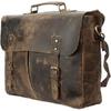 Classic Genuine Buffalo Leather Bag - Handcrafted Vintage Designer Shoulder Tote Messenger Bag - Ideal for Laptops