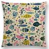 Милые маленькие животные цветочный узор диванная подушка чехол милая птица ежик олень лебедь кролик подушка чехол