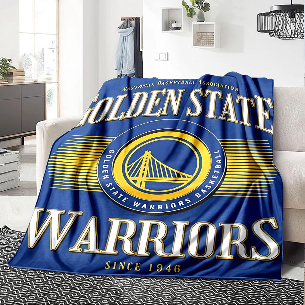 1pc Blanket - Golden State Warriors logo Print Design,Lightweight Blanket for Sofa,Bed- Soft &Warm,Gift for All Seasons