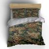 Leopard Camouflage Pattern Bedding Duvet Cover Set Duvet Cover Pillowcases  (1*Duvet Cover 2*Pillowcases, without duvet insert)