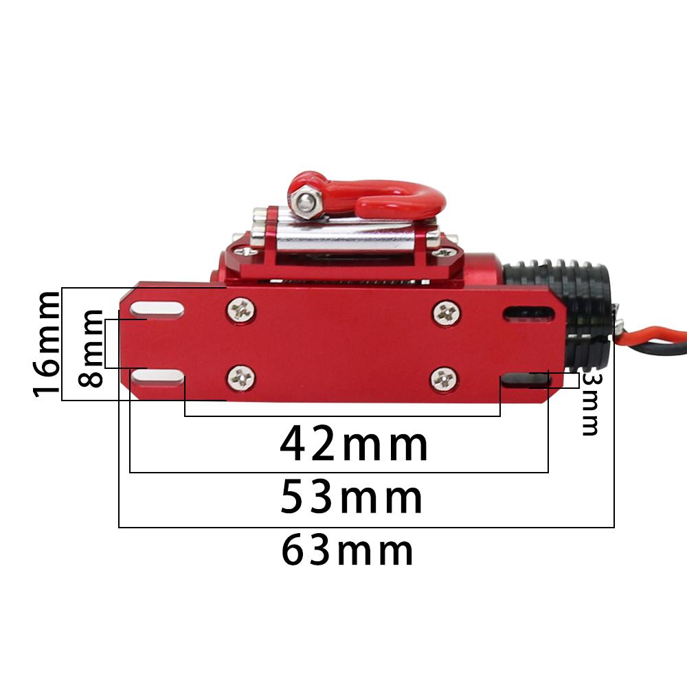 Metal Automatic Simulation Simulated Winch for 1/10 1/12 RC Crawler Car Axial SCX10 III 90046 D90 TRX4 TRX-6 D110 Redcat