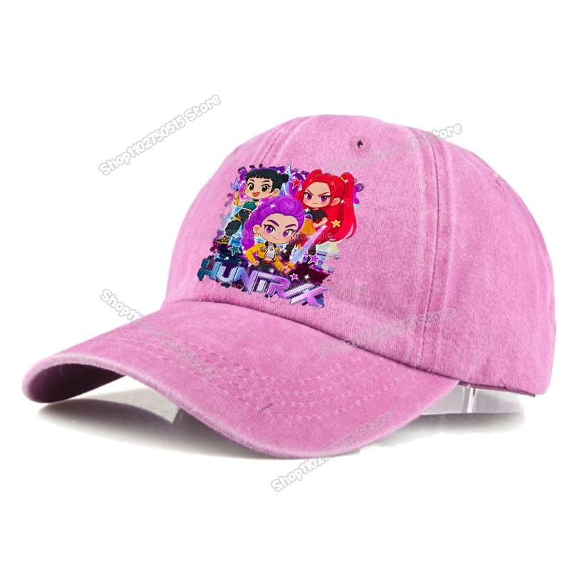 Perfect KPop Demon Hunters Retro Washed Baseball Caps for Women Girl Snapback Sunhats Outdoor Travel Sunshade Peak Cap Hip Hop Dad Hat