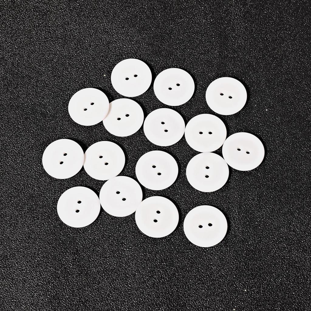 Resin Sewing Button Scrapbooking Round White Black 2 Holes 9/10/11.5/15/18/20/23/25 Mm