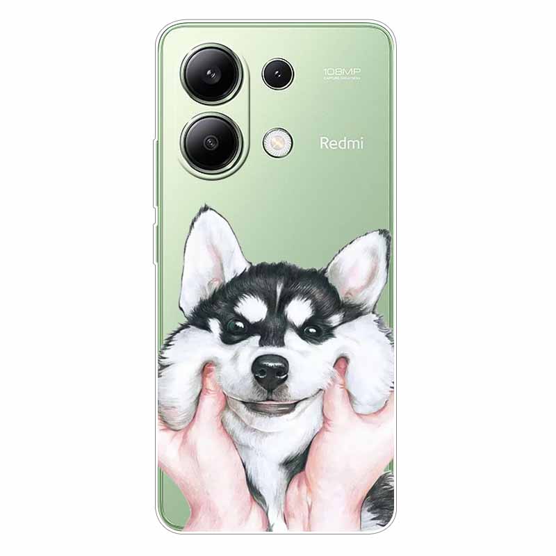Для Xiaomi Redmi Note 13 4G Чехол ТПУ Прозрачный Мягкий Милый Рисунок Девочки Чехол Для Redmi Note 13 4G Чехол Note13 Прозрачный Силикон