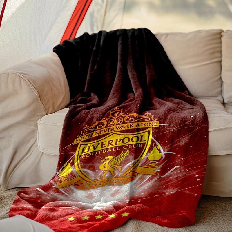 1pc Liverpool FC Blanket, Cozy Printed Throw Blanket, A Heartfelt Gift for Your Family and Friends