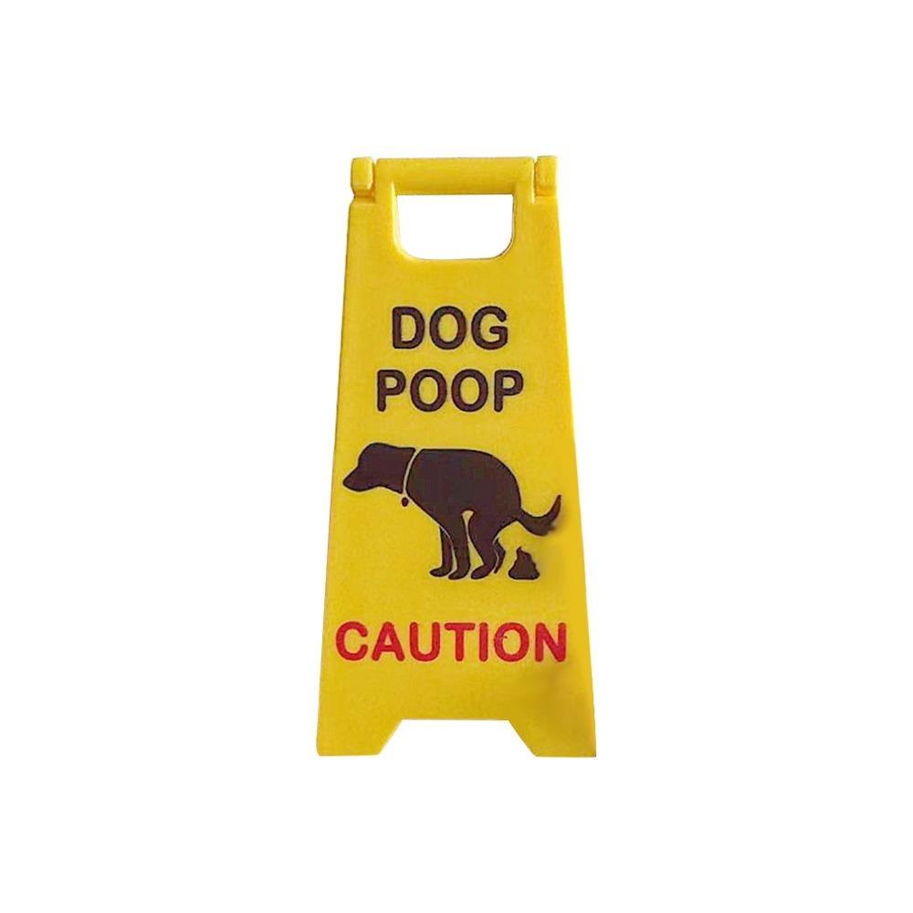 Mini Cat Pee Signs ABS Floor Dirty Warning Sign Funny Dog Poop Sign  Humorous Cat Decor