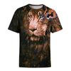 Новая летняя мужская модная футболка с ярким тигровым принтом, мужская футболка, топ