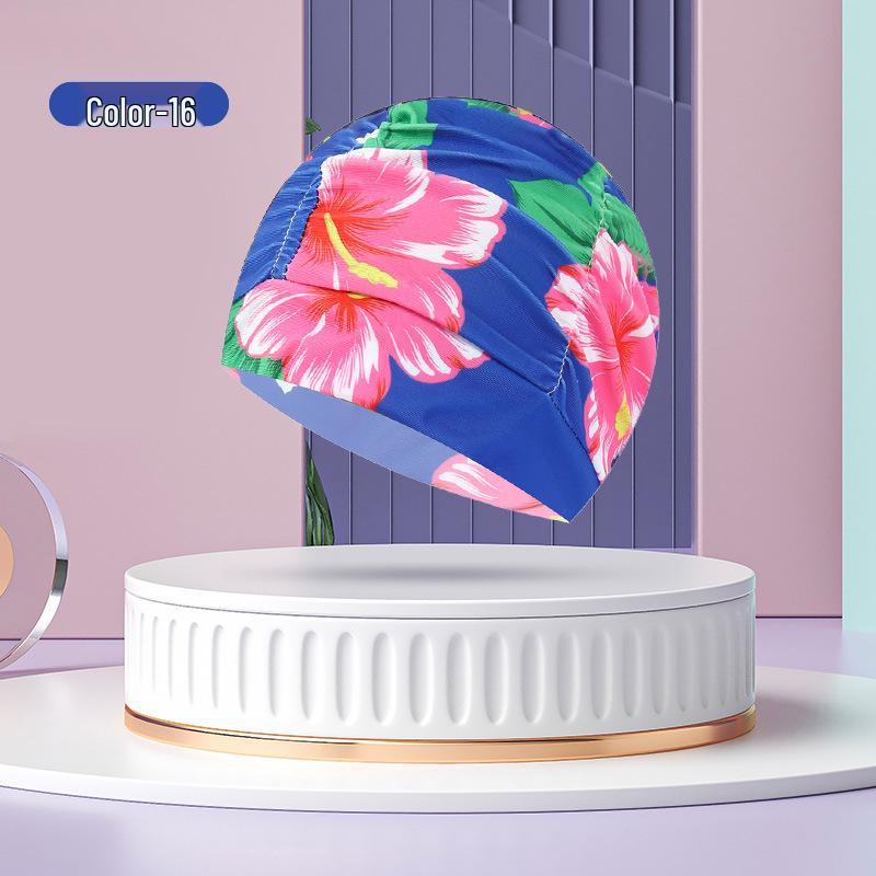 Unisex Adult Pleated Swim Cap – Fashionable, Non-Tightening with Hair and Ear Protection
