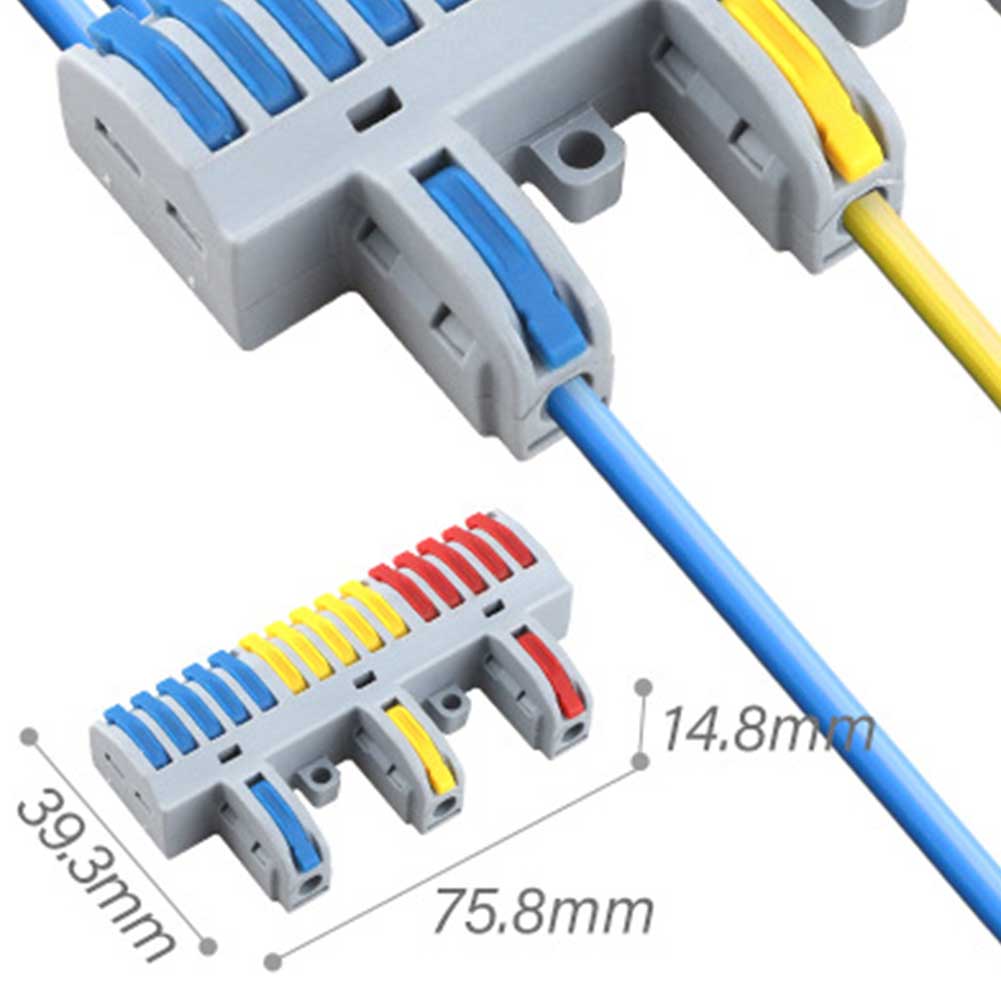 Комплект клеммных блоков 10 шт. 3 входа 15 выходов с соединителями для проводов 32А, подходит для электрических соединений