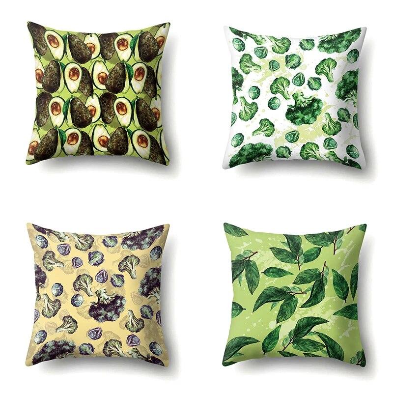 Наволочка на спинку сиденья для дивана в гостиной с геометрическим рисунком авокадо