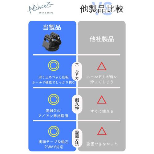 Nicheez Mop and Broom Holders with Strong Magnets, No Drilling Required, for Tools, Umbrellas, Cleaning Supplies, Entryway, Bathroom, Black (Set of 2)