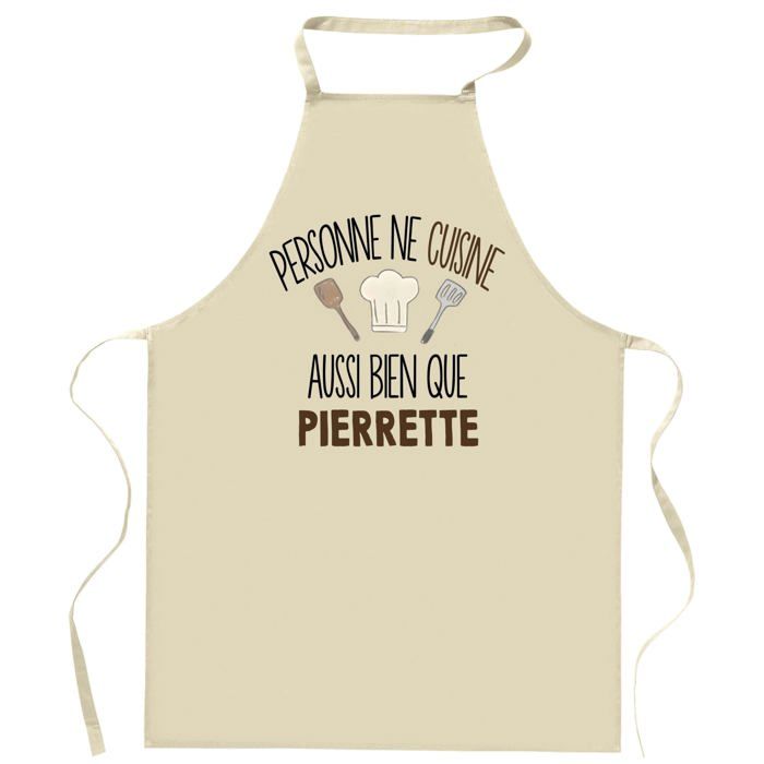 Tablier de cuisine - Planetee PIERRETTE - Impression bretonne - Coton résistant - Lavable 40°C