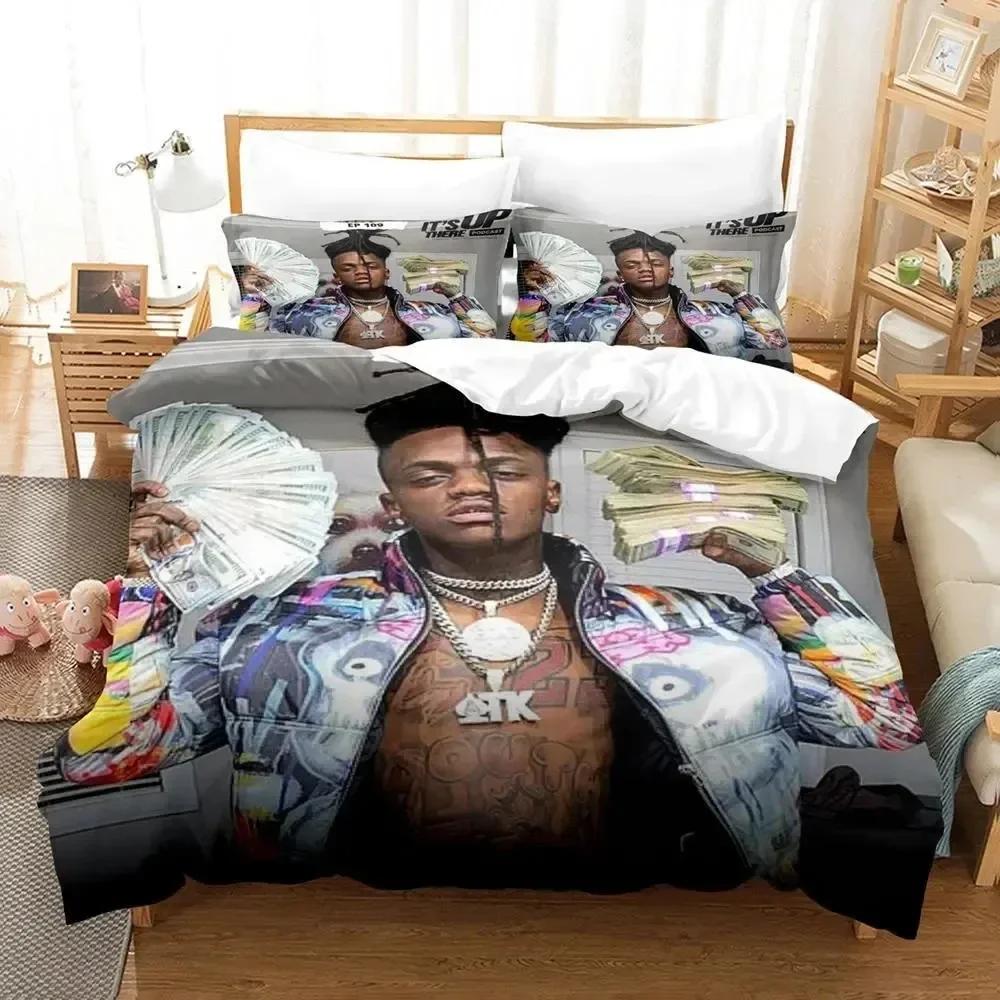 Rip Jaydayoungan Rapper Bedding Set Boys Girls Twin Queen Size Duvet Cover Pillowcase Bed Kids Adult Fashion Home Textileextile