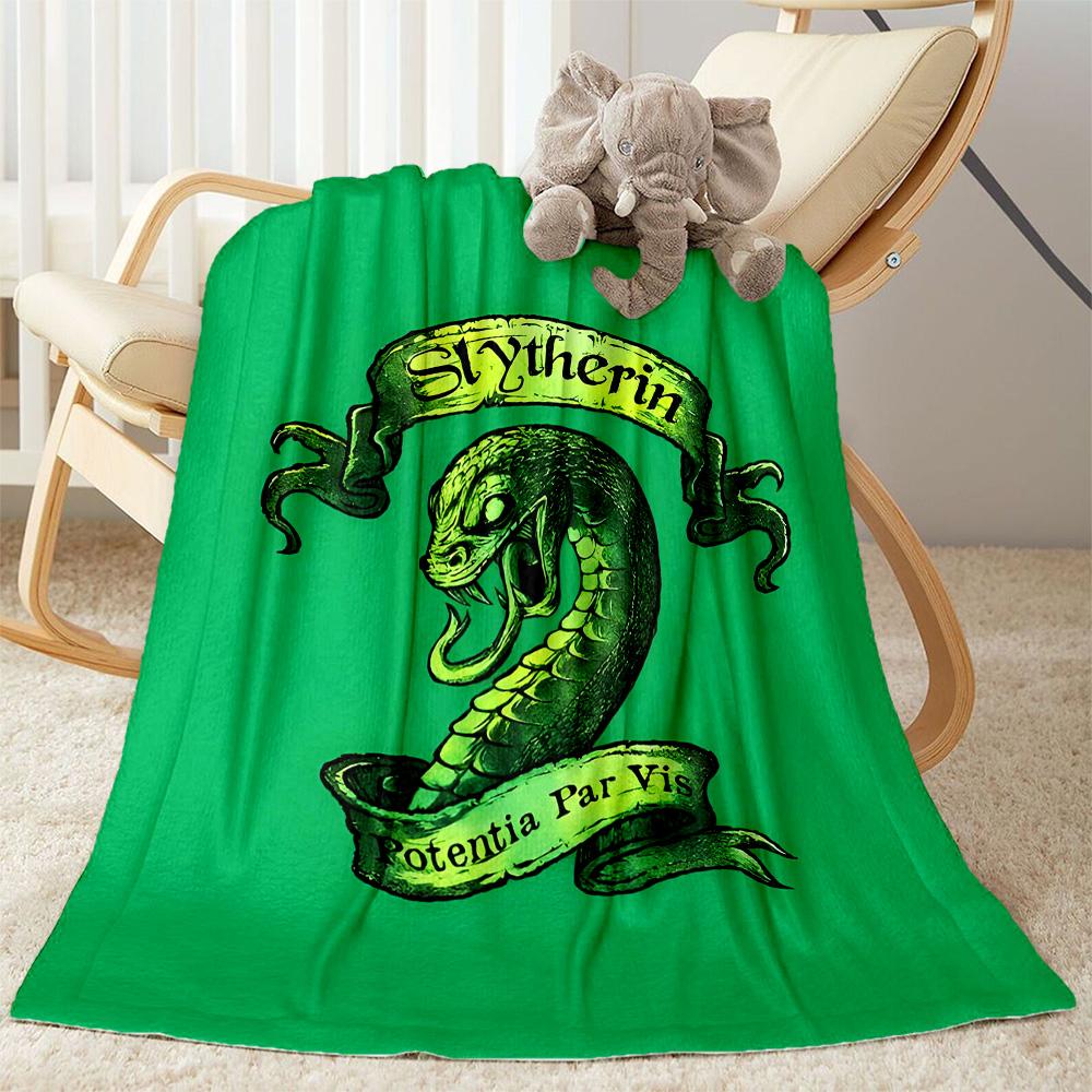Slytherin Snake Crest Suitable blanket for offices, travel, living rooms also a good gift for friends and family Suitable for all seasons.
