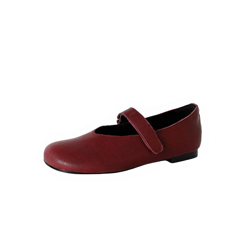 Модные женские новые туфли из овчины на весну и осень с круглым носком, мягкие и удобные, с металлической пряжкой на ремне, на низком каблуке, Мэри Джейн, одинарные туфли