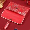 Embroidery Hongbao Blessing Words New Year Red Pockets Large Capacity Brocade Red Envelop  Wedding